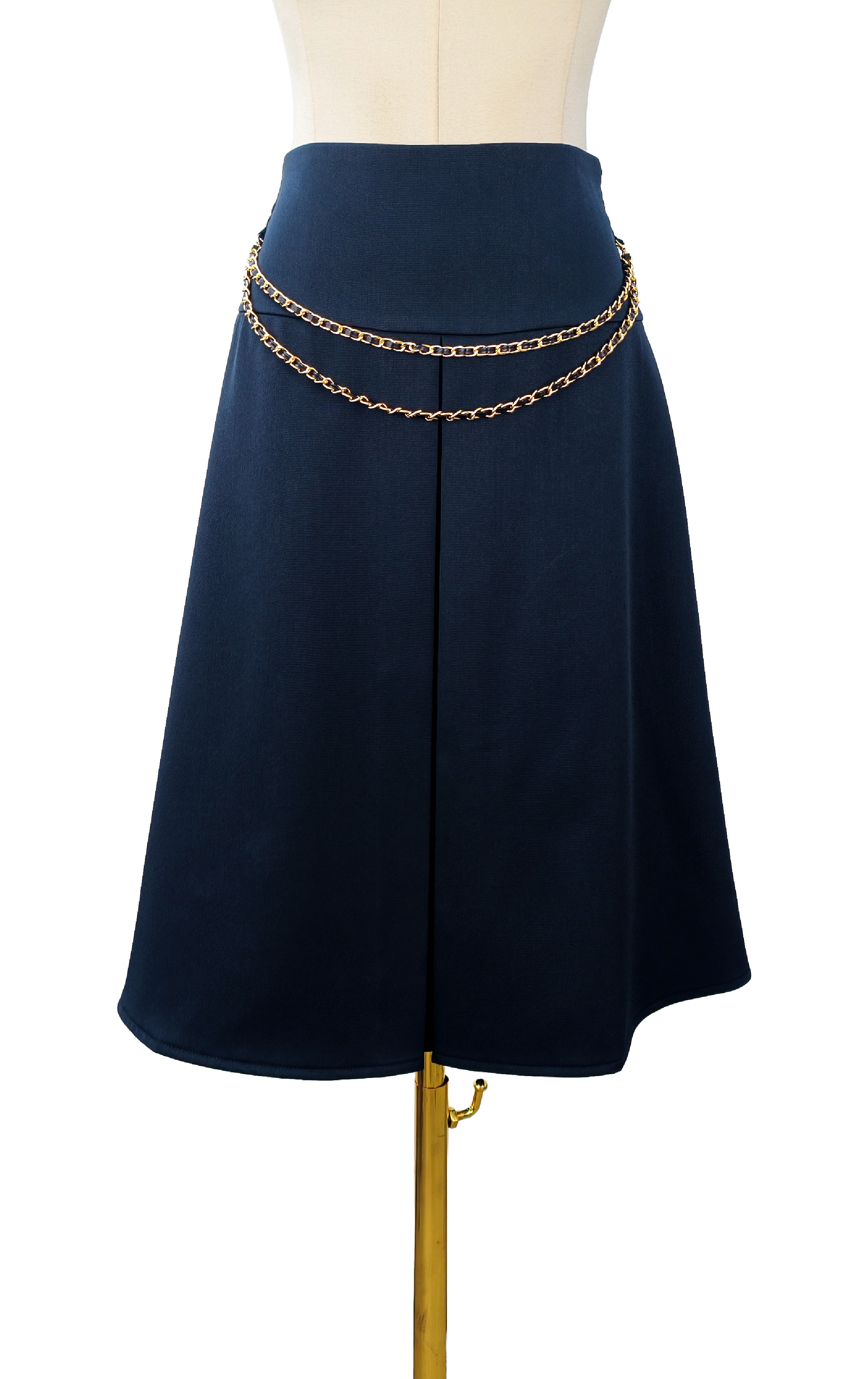 Chain-Detail Slim-Fit Skirt SK0807