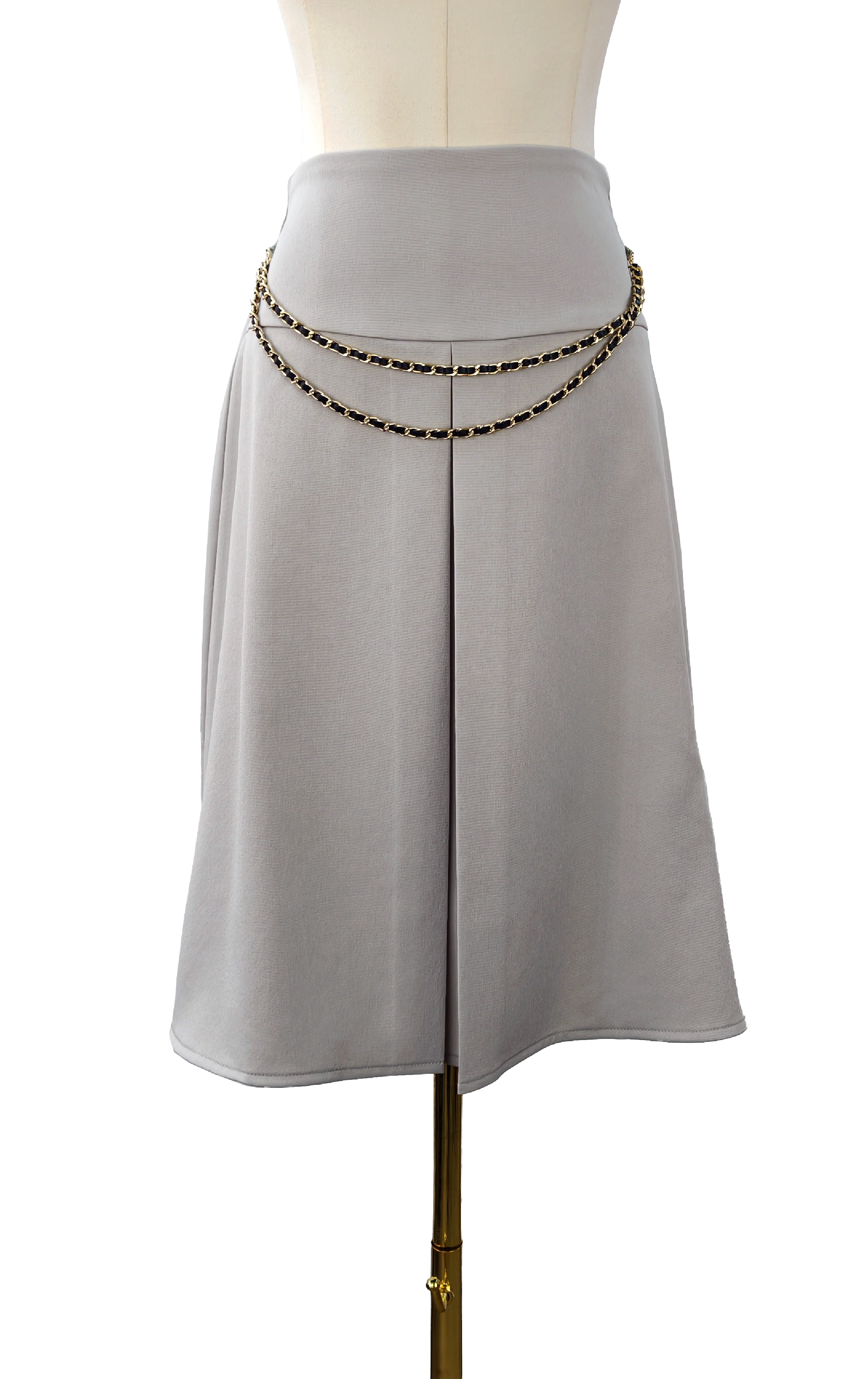 Chain-Detail Slim-Fit Skirt SK0807