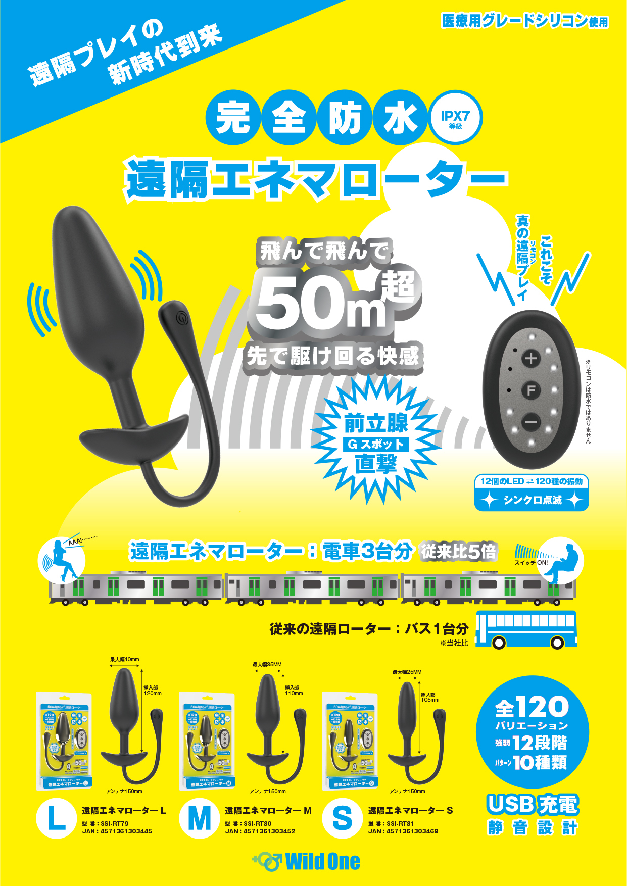 SSI Japan - 超遠距離遙控式後庭震動器 M碼