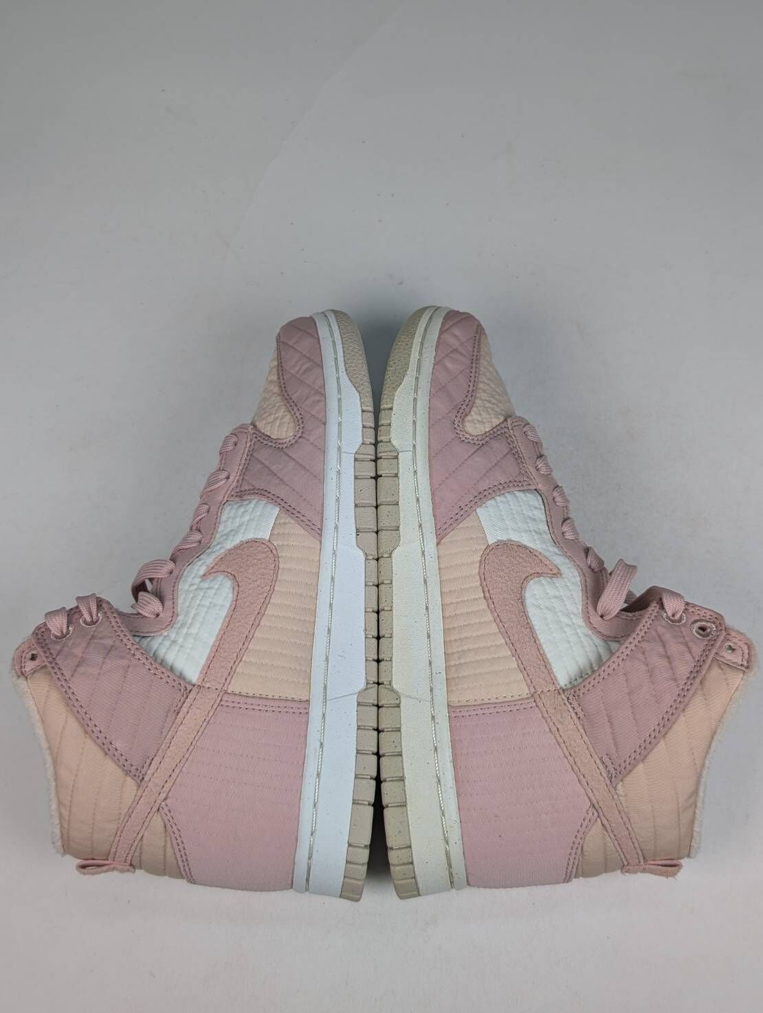 微瑕疵-左右腳中底鞋底色差 DN9909-200 W7 Nike Dunk High LX Next Nature '' Toasty '' 粉白拼接 環保材質 女款