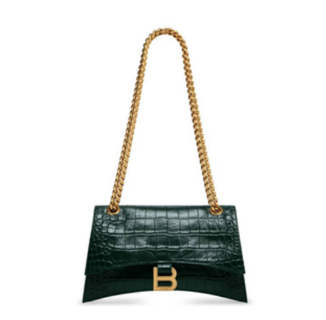 英國代購 -巴黎 世家 Crush Small Chain Bag Crocodile Embossed（716351210IX3017）