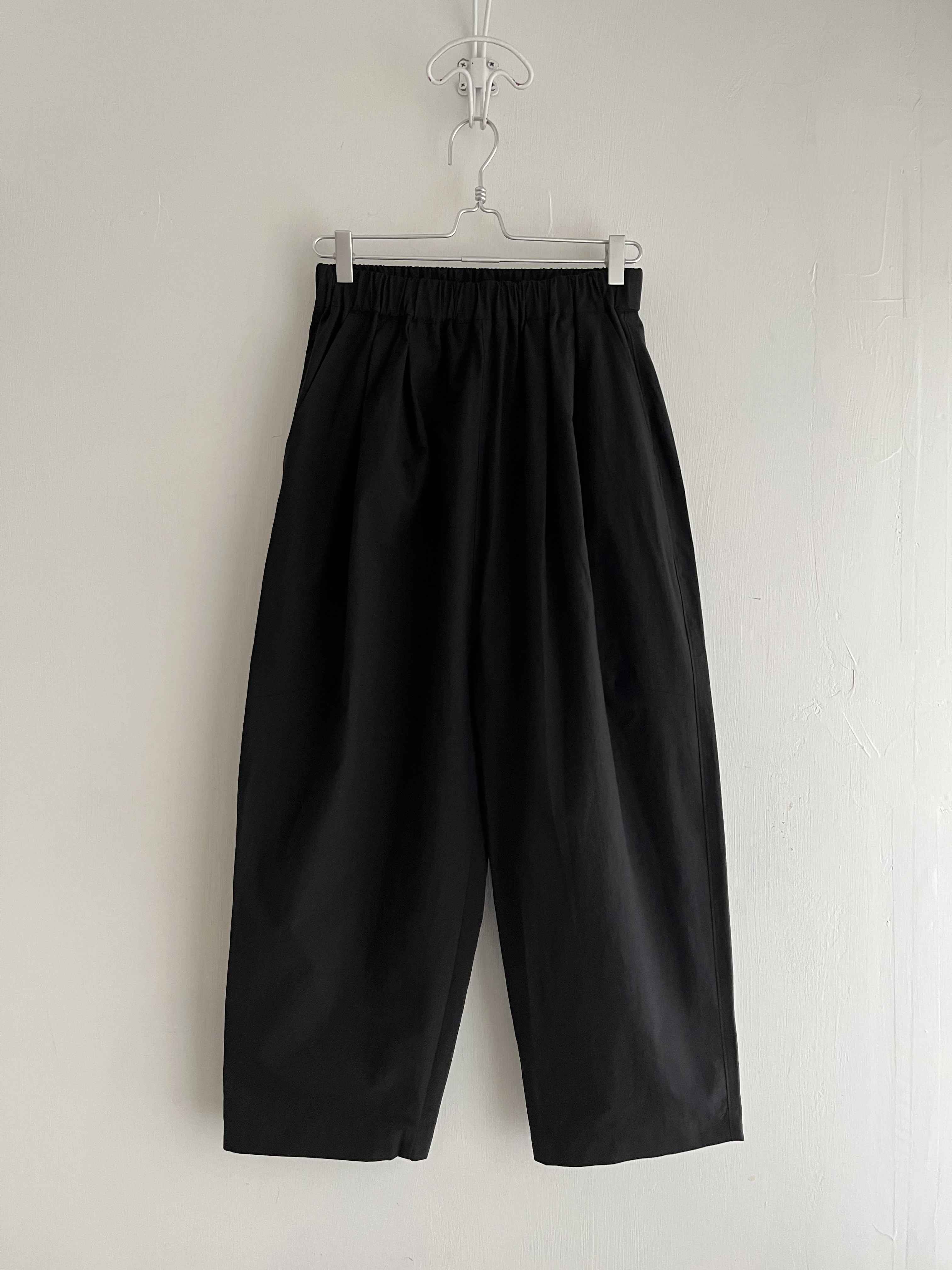 日本製DISRIES黑色全橡筋闊褲