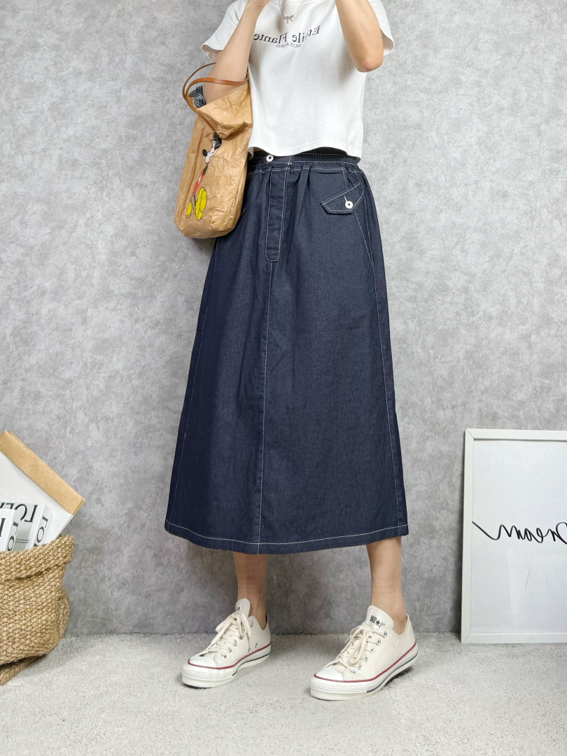 有一點空氣感的修飾棉裙