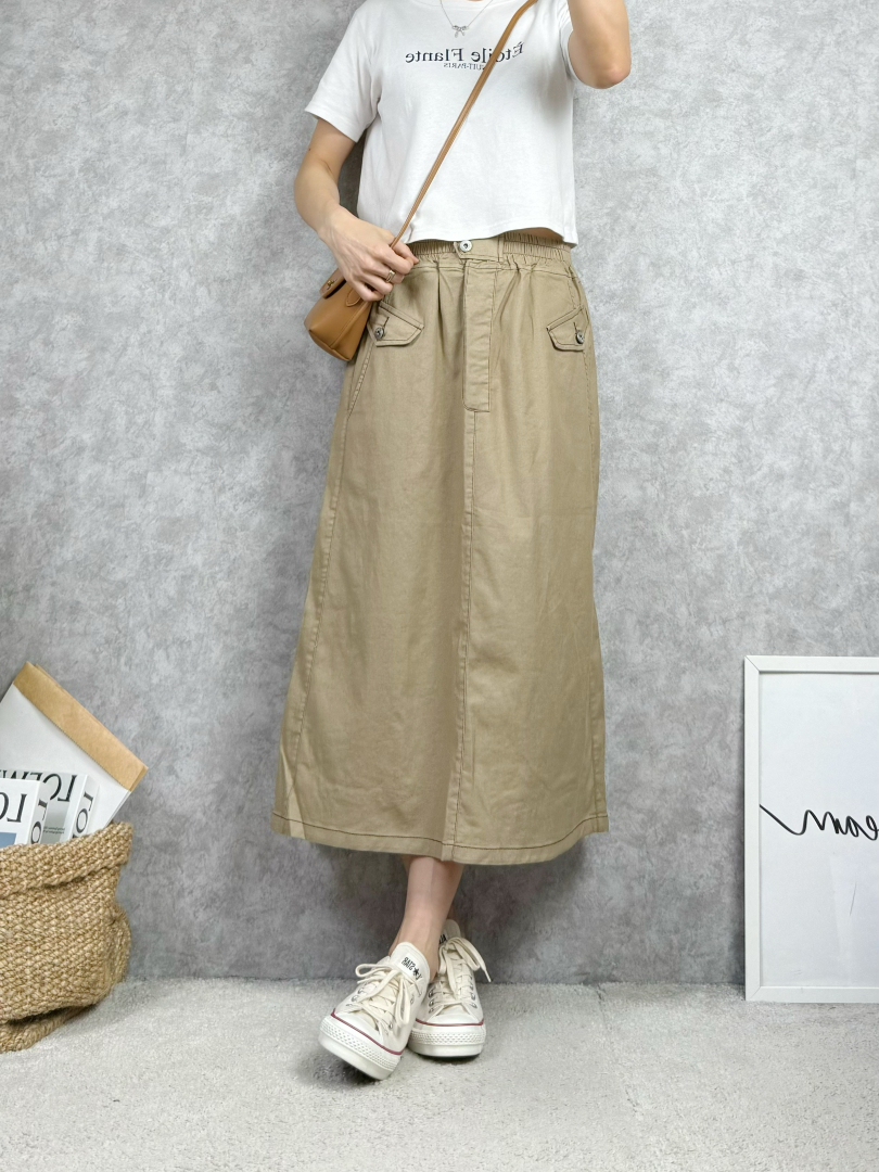 有一點空氣感的修飾棉裙