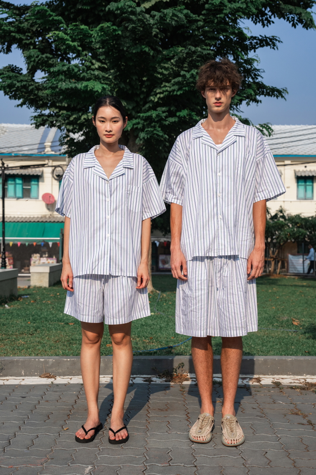 OGGITT｜條紋中性睡衣套裝 (UNISEX)