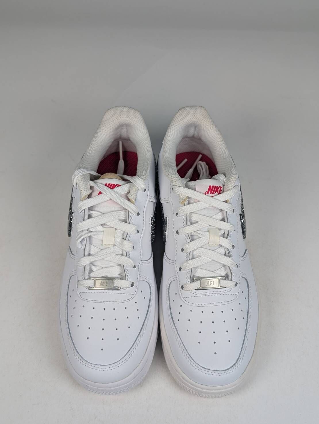 微瑕疵-左腳鞋底中底泛黃 DC9651-100 7Y Nike Air Force 1 LV8 GS '' Silver '' 銀勾 全白 女款