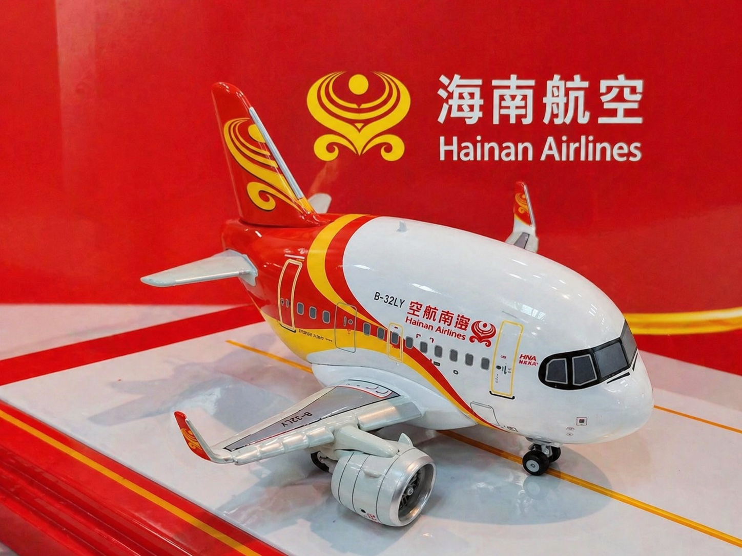鐵流Q版 海南航空A321neo合金模型飛機 不含底座
