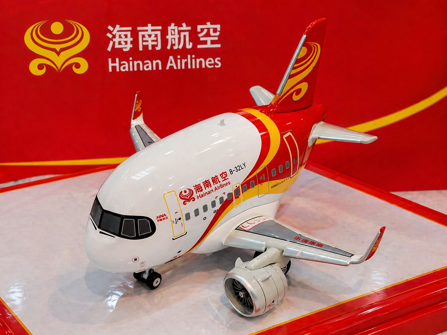 鐵流Q版 海南航空A321neo合金模型飛機 不含底座