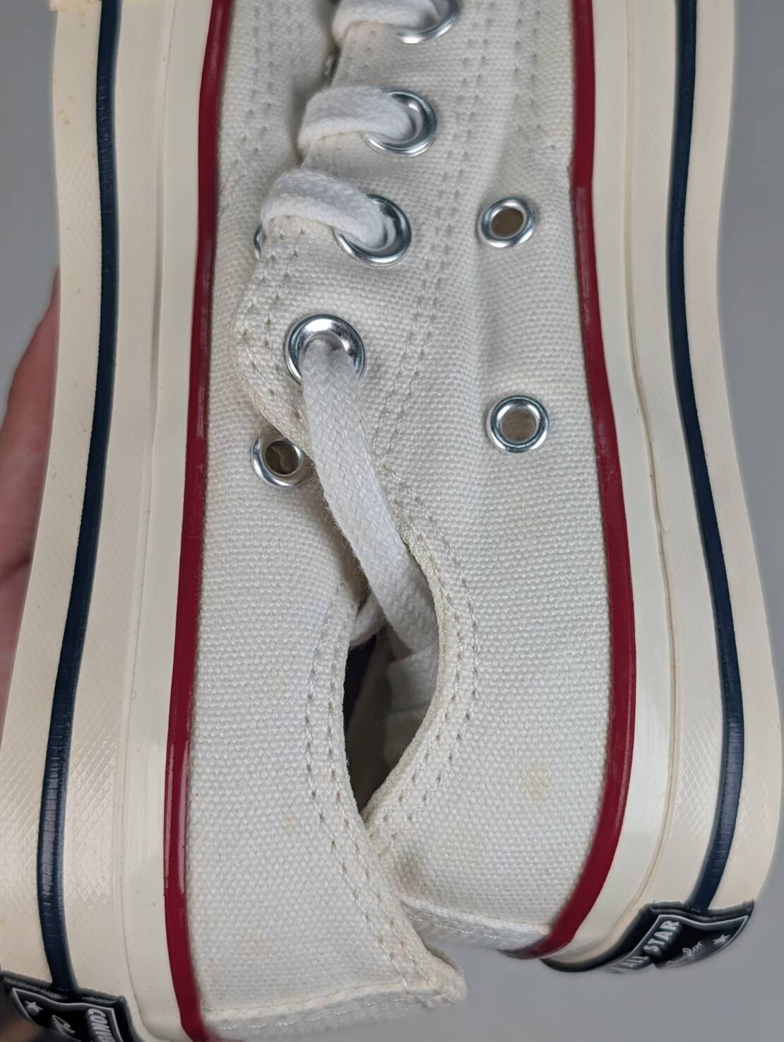 微瑕疵-左右腳鞋面明顯泛黃 368988C P13 CONVERSE CHUCK 70 OX 低筒休閒鞋中大童白