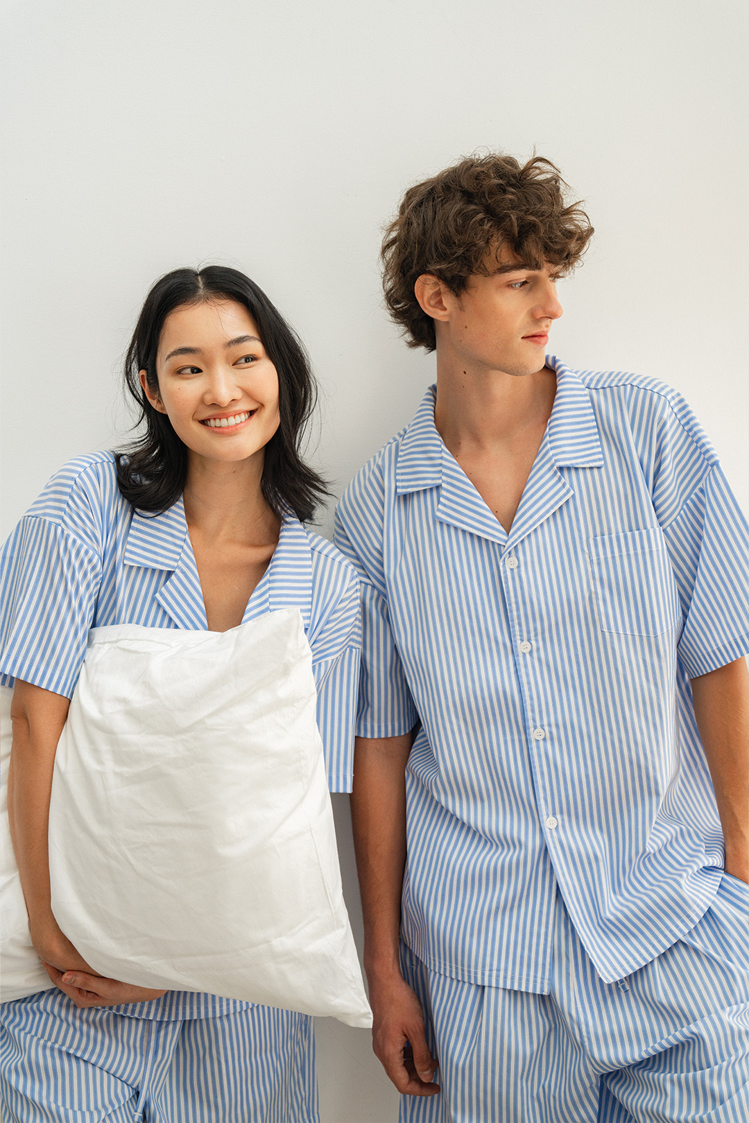 OGGITT｜藍色鹽系條紋睡衣 (UNISEX)