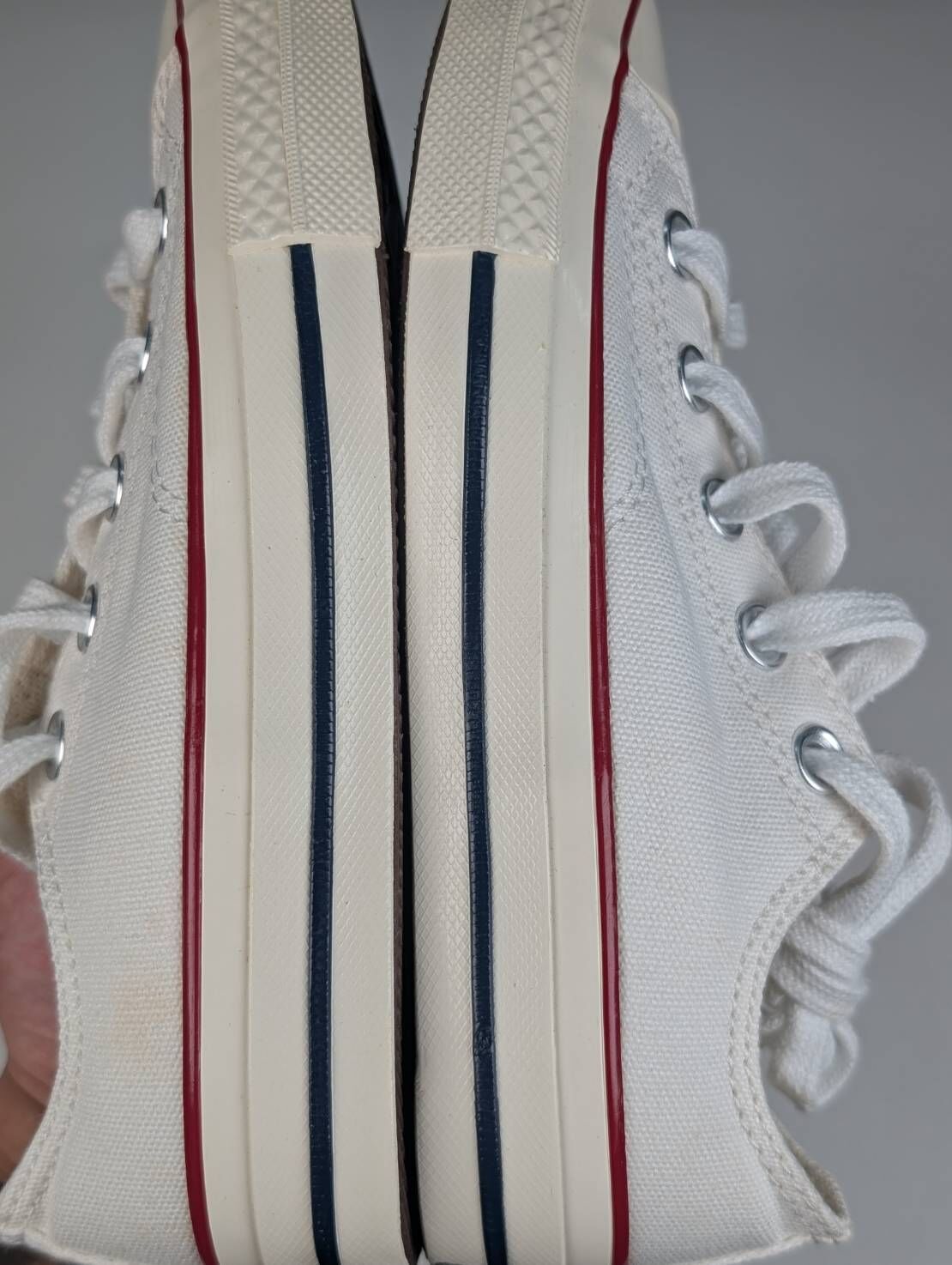 微瑕疵-左右腳鞋面明顯泛黃 368988C P1 CONVERSE CHUCK 70 OX 低筒休閒鞋中大童白