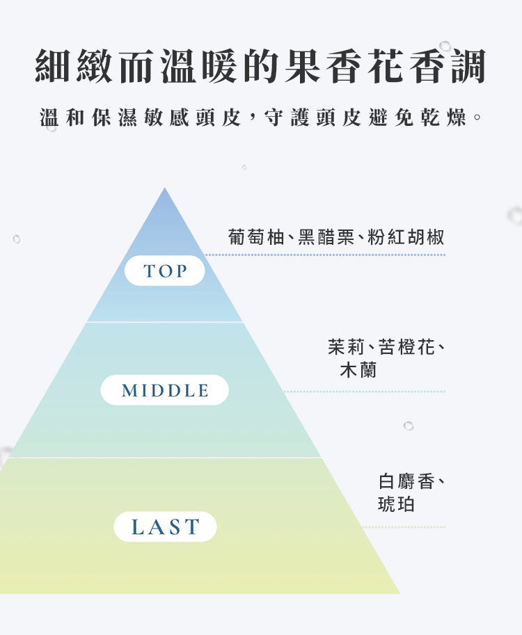 安珀麗洗髮精層層綻放溫暖花果香調
