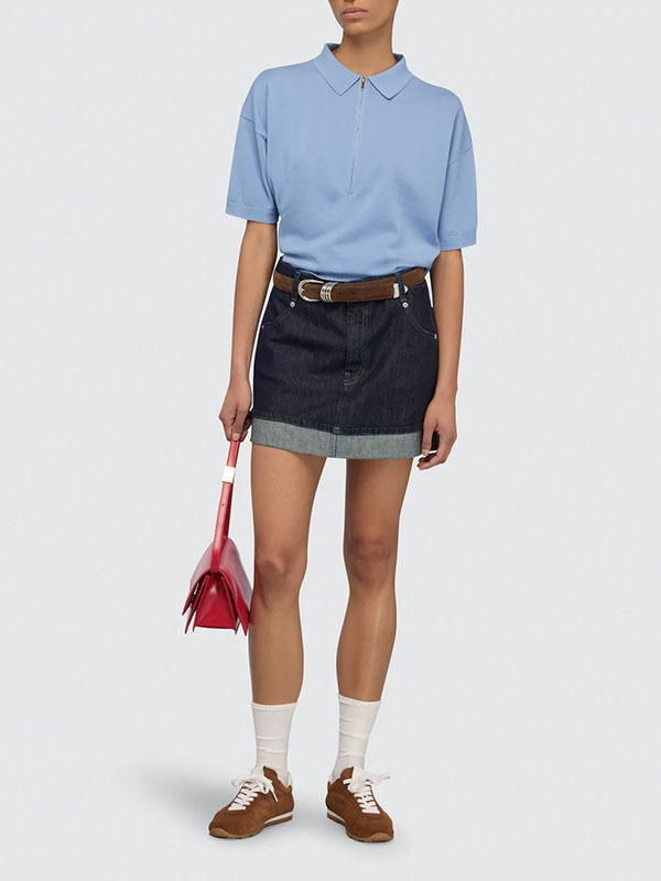 Semicouture 反摺牛仔短裙