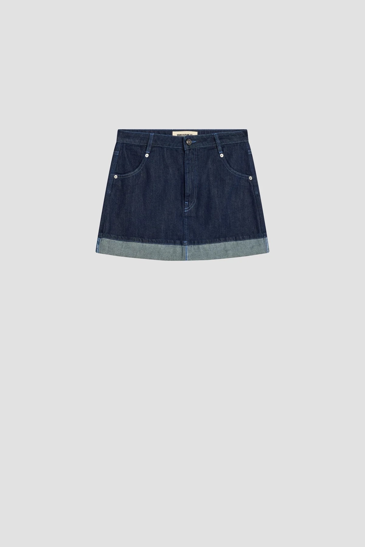 Semicouture 反摺牛仔短裙