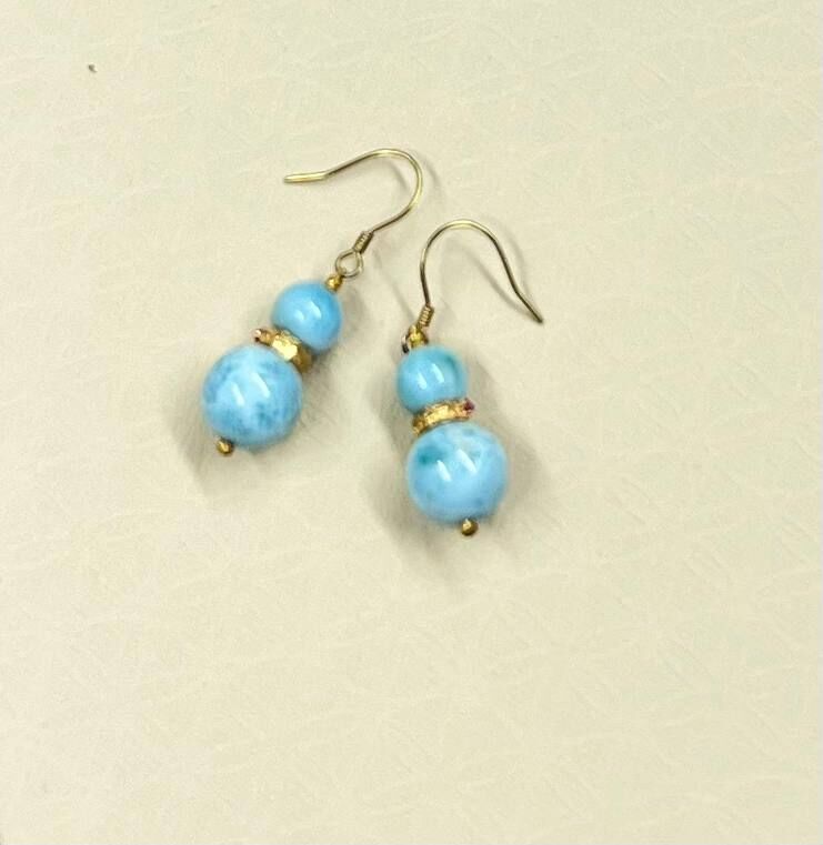 [S] GEMZ & CO MXJ LARIMAR HULU EARRINGS, C42 (C42)
