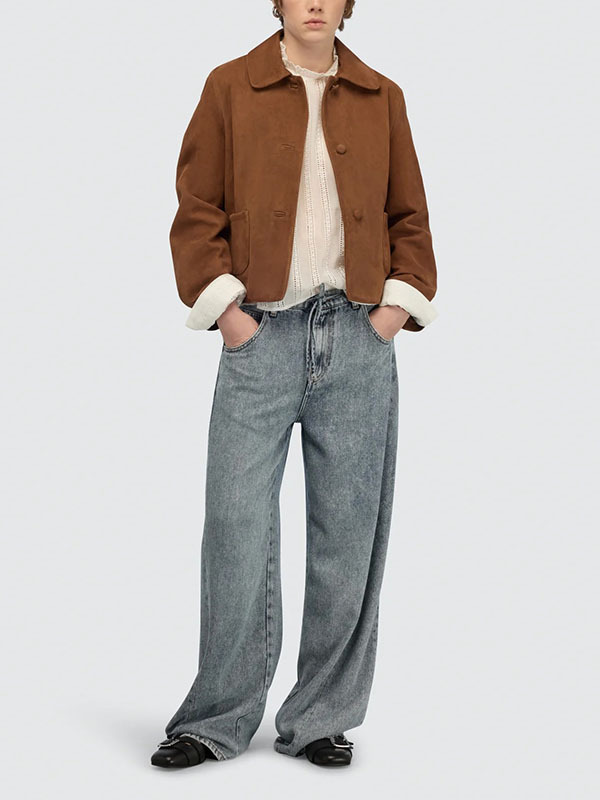 Semicouture 抽繩直筒牛仔褲