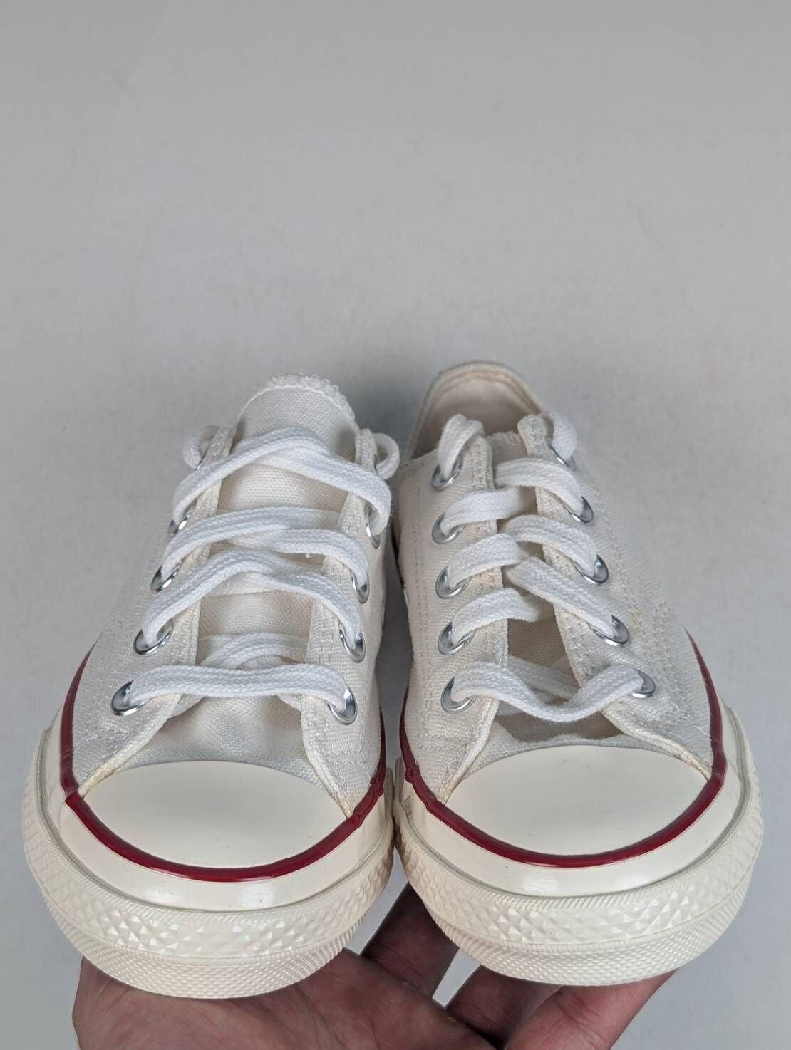 微瑕疵-左右腳鞋面明顯泛黃 368988C P13 CONVERSE CHUCK 70 OX 低筒休閒鞋中大童白