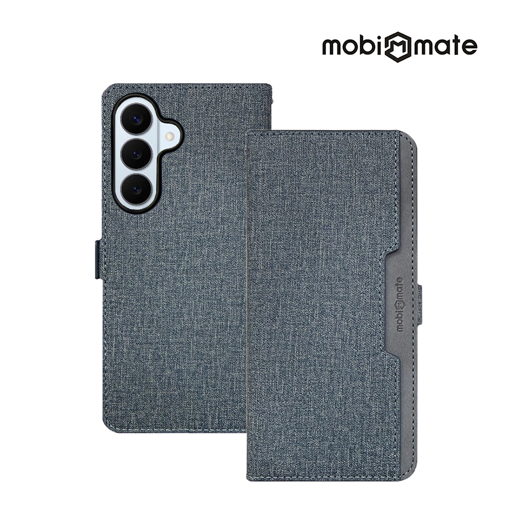 Mobi Mate 三星S26+ 側掀站立式磁吸皮套-藍