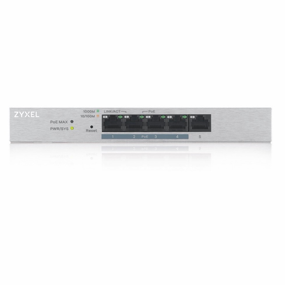 Zyxel 合勤 GS1200-5HP V3 網頁管理型5埠Gigabit PoE 交換器