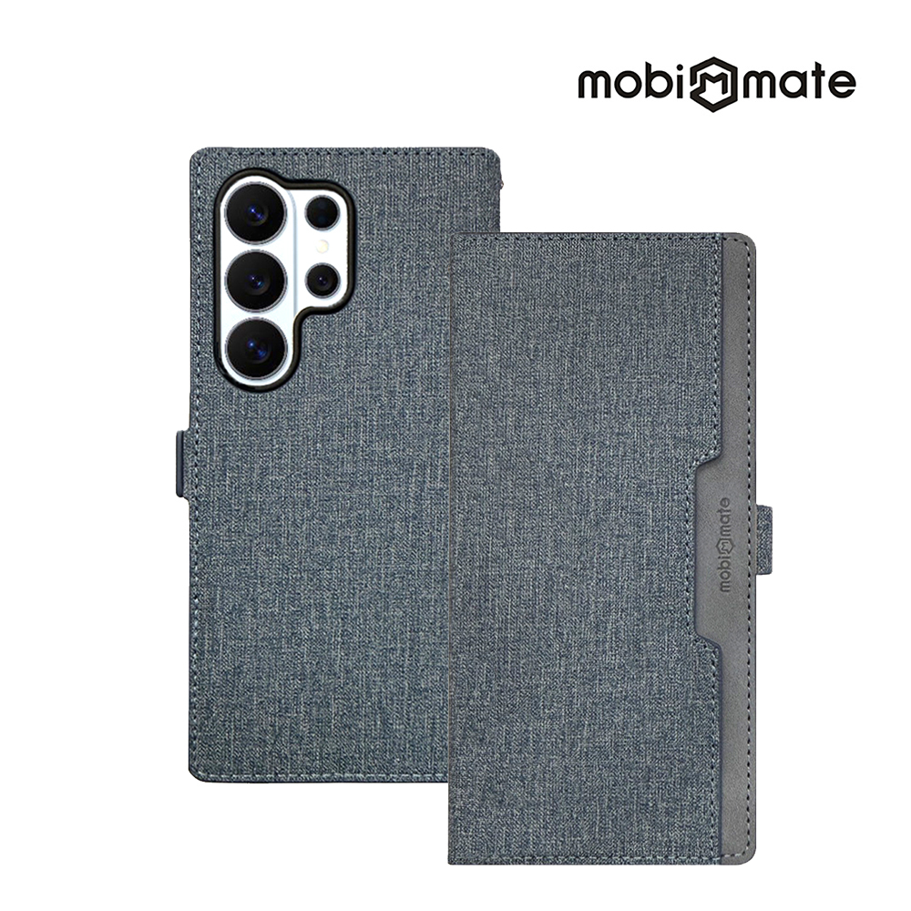 Mobi Mate 三星S26 Ultra 側掀站立式磁吸皮套-藍