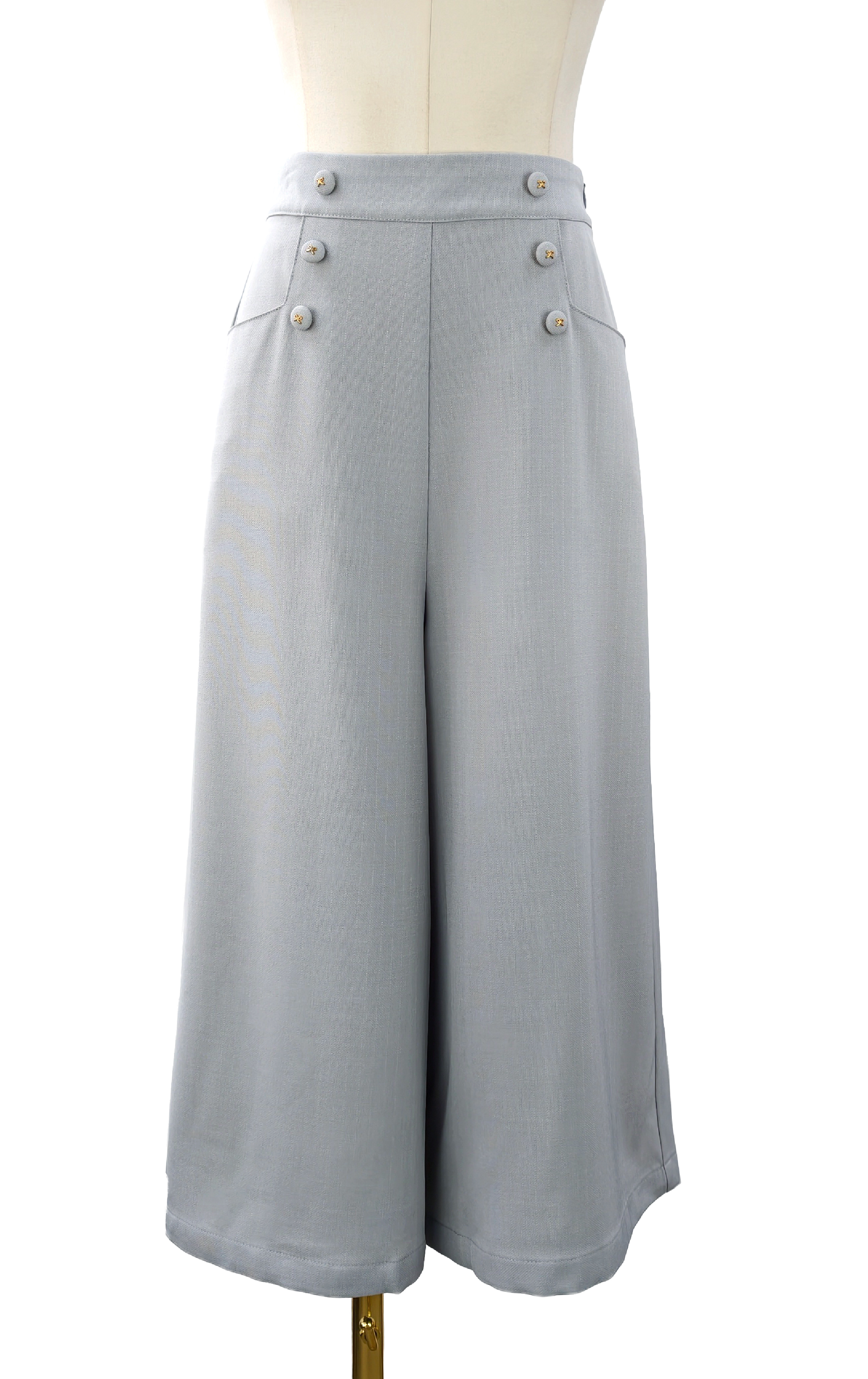 Symmetrical Button Draped Trousers PT0504