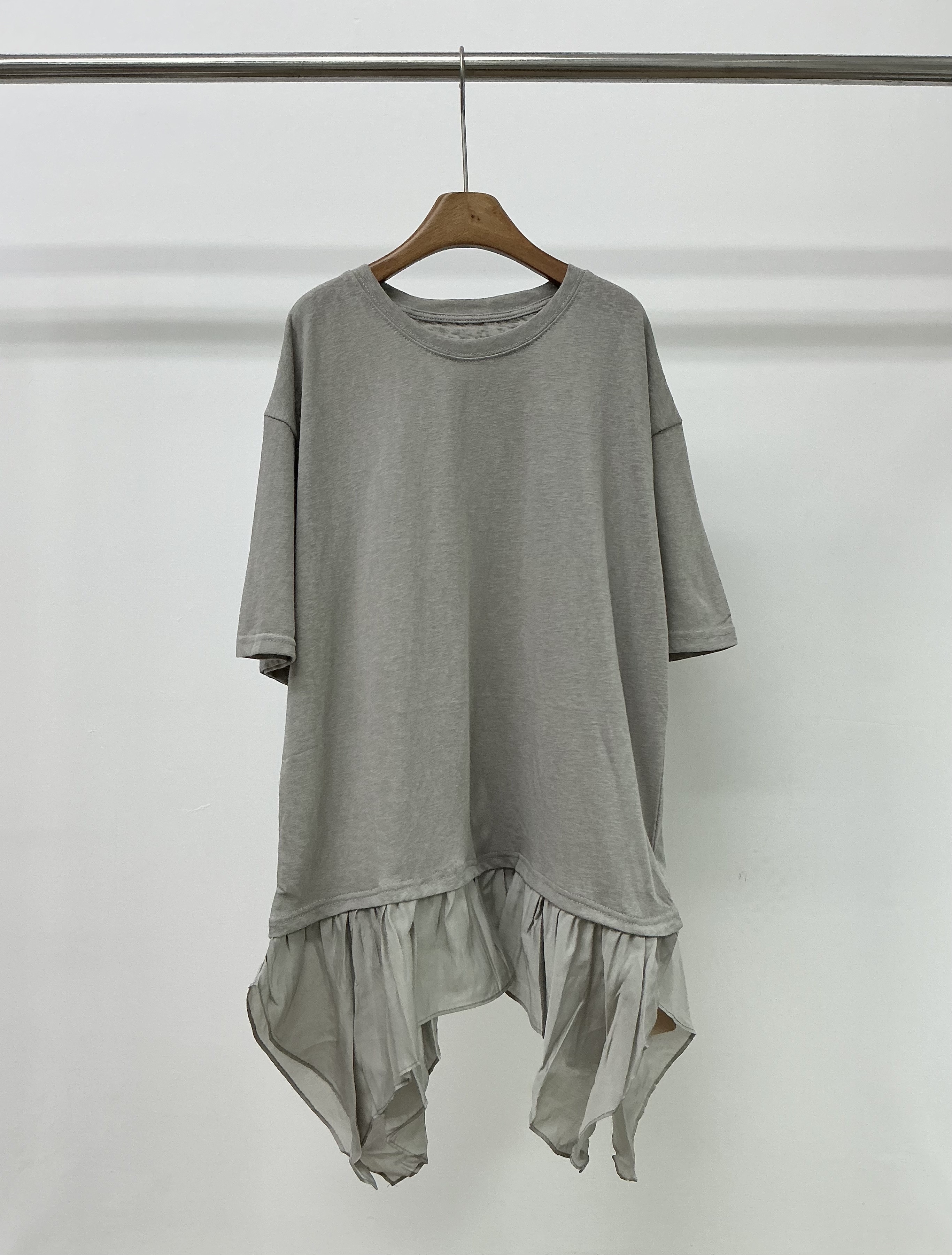 W00175拼接裙擺上衣