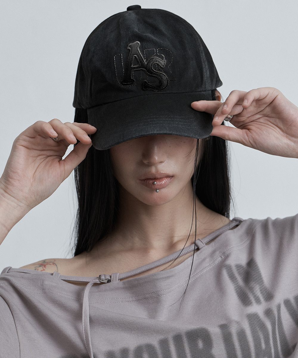 AS YOU ARE 水洗Logo棒球帽 黑色 AS26SMACC01BK