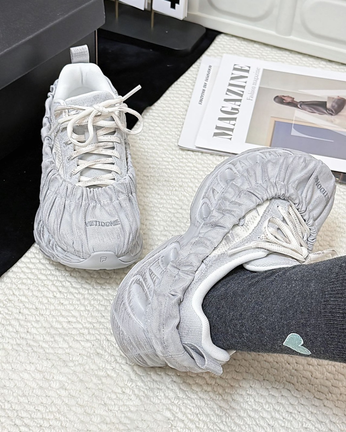 【預購】FILA x WE11DONE VETTA 低筒厚底老爹 白色 F12W622140FHB