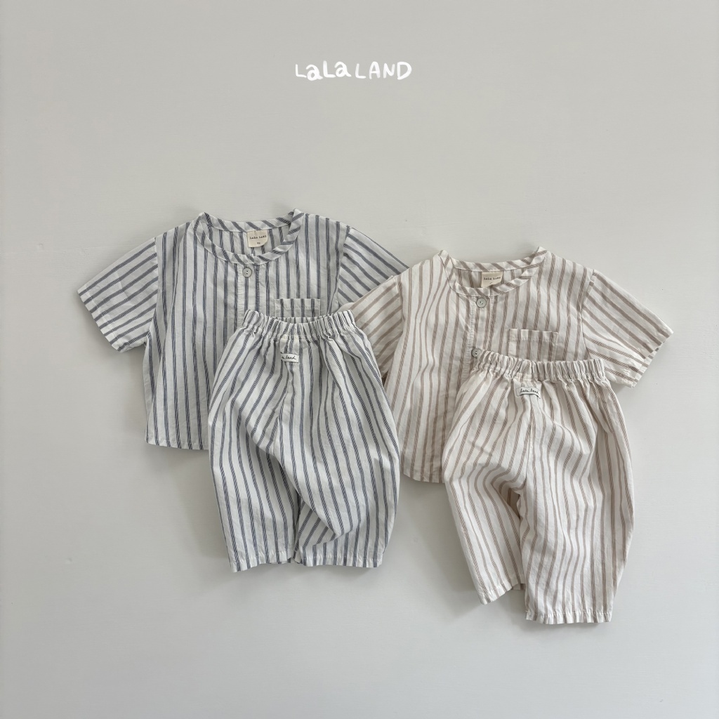 韓國🇰🇷LALA LAND 直條襯衫套裝(6M-18M)