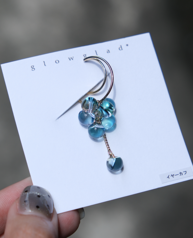 [glowglad] bubble 耳骨夾 | 夜藍 | NO.130