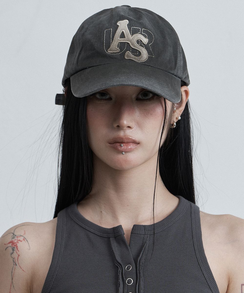 AS YOU ARE 水洗 Logo 棒球帽 炭灰色 AS26SMACC01CH