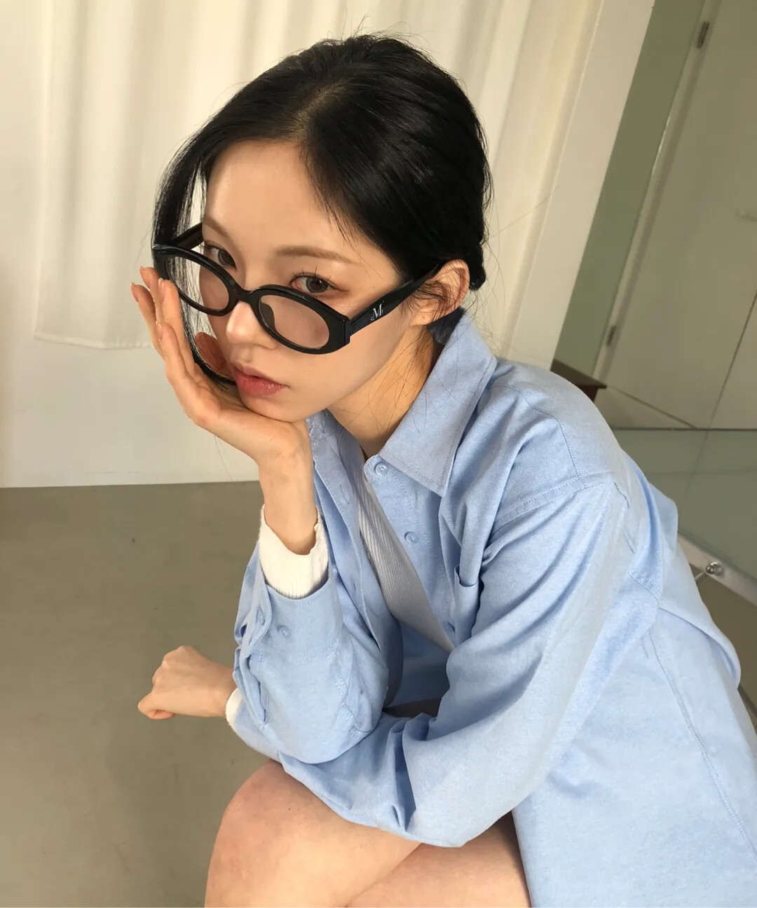 <特價中> MUCENT 經典logo 黑框眼鏡 男女同款 兩款