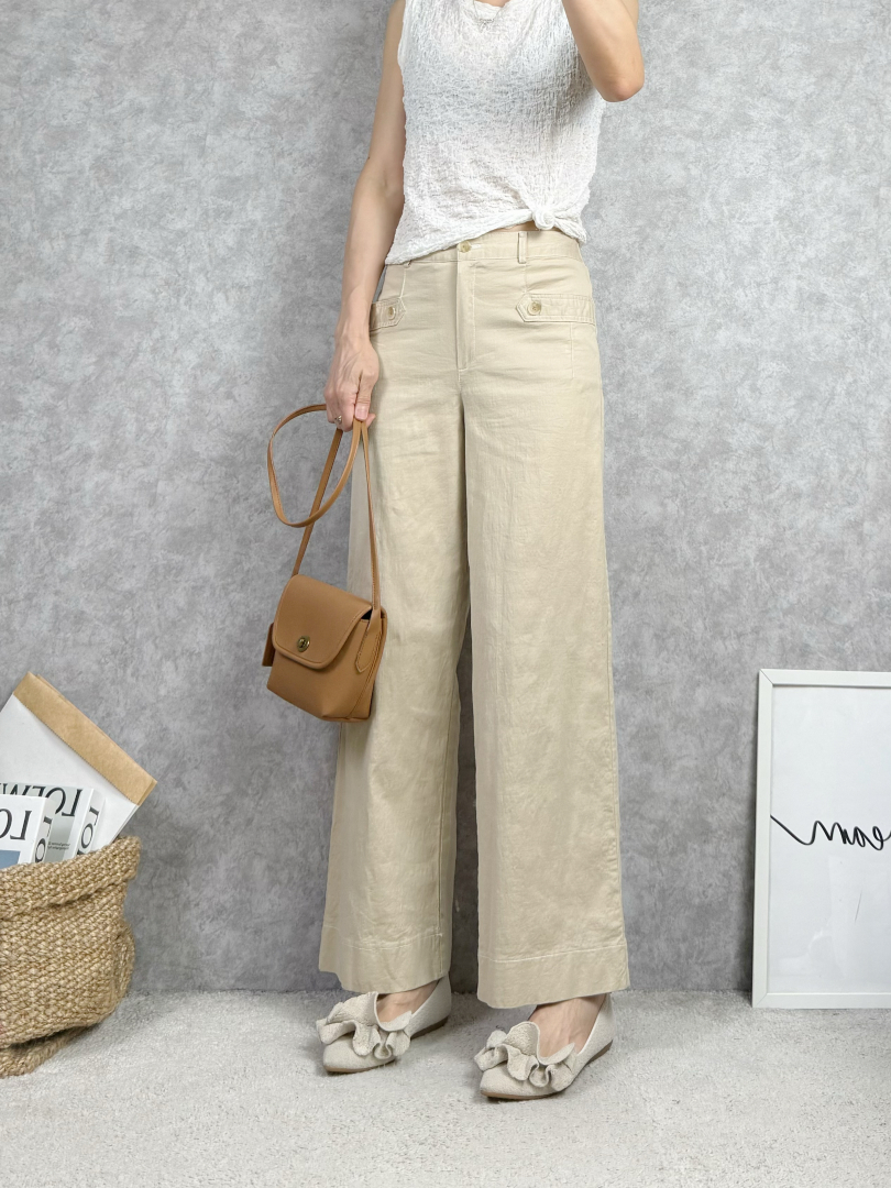 闆娘推薦~夏日百搭好比例棉質寬褲