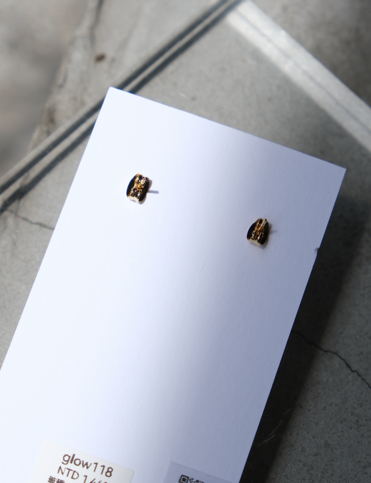 [glowglad] 玻璃花波浪 | 耳針 | NO.118