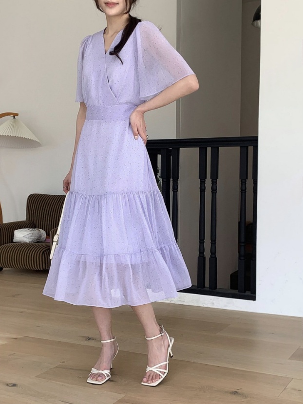 Portia 飄逸碎花雪紡洋裝 [ 3色 / Free, L]