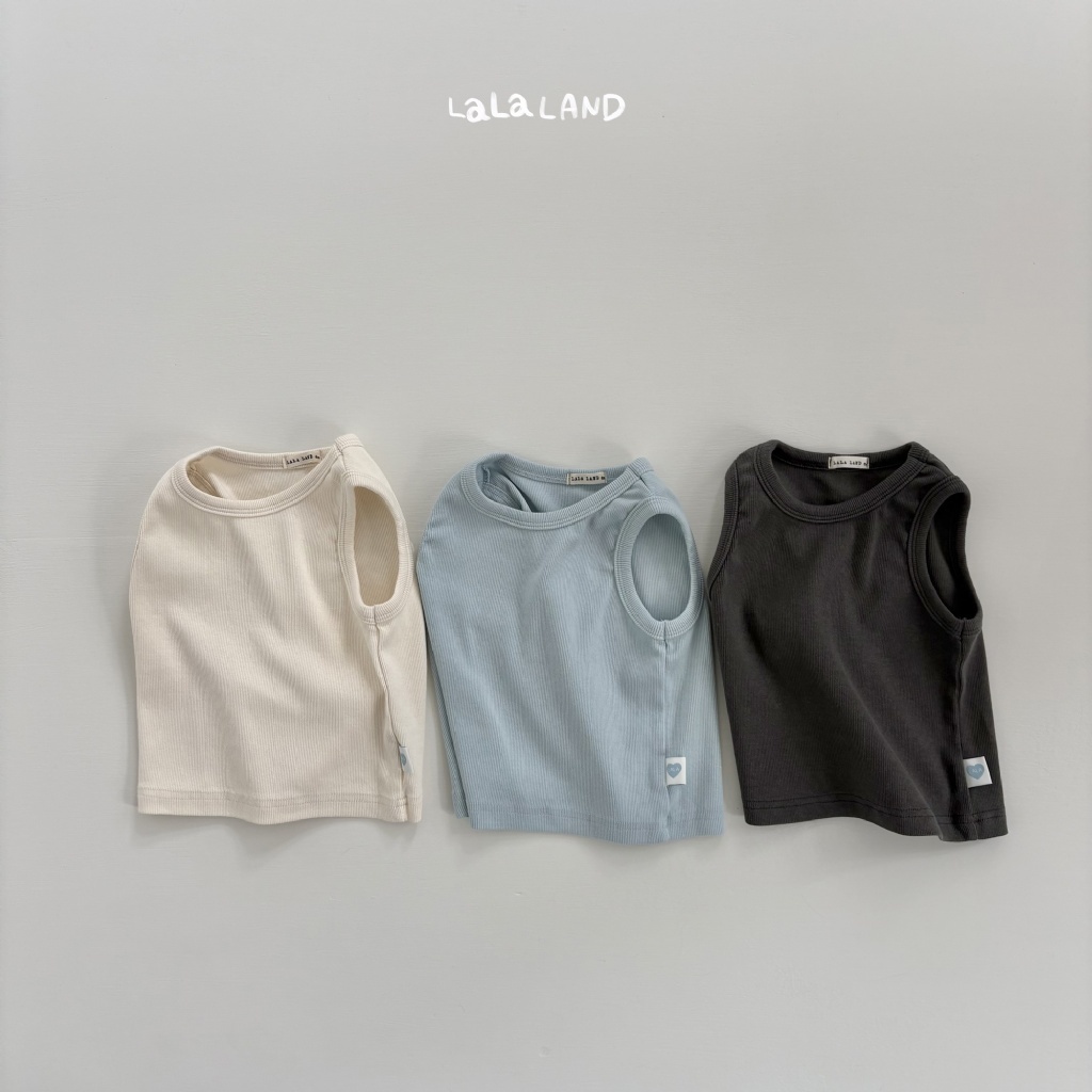 韓國🇰🇷LALA LAND 純色螺紋背心(6M-18M)