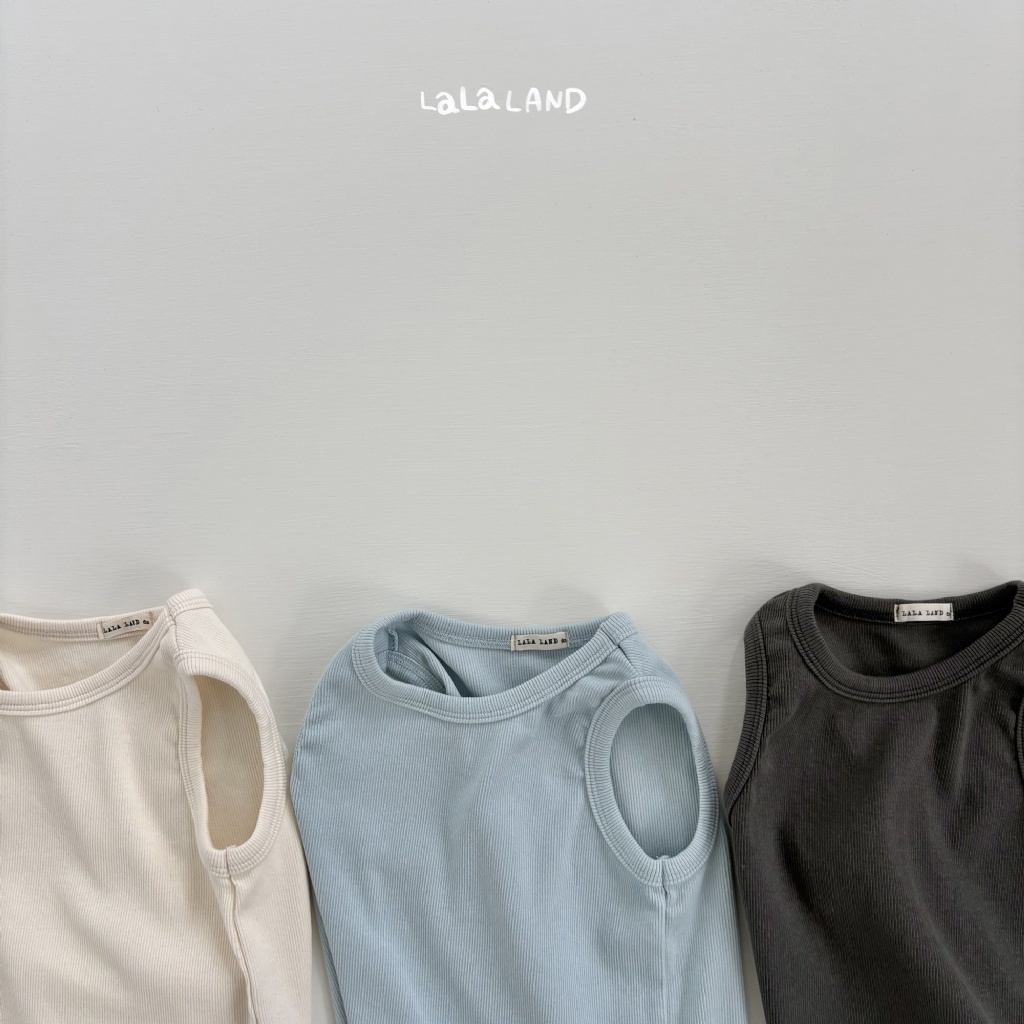 韓國🇰🇷LALA LAND 純色螺紋背心(6M-18M)