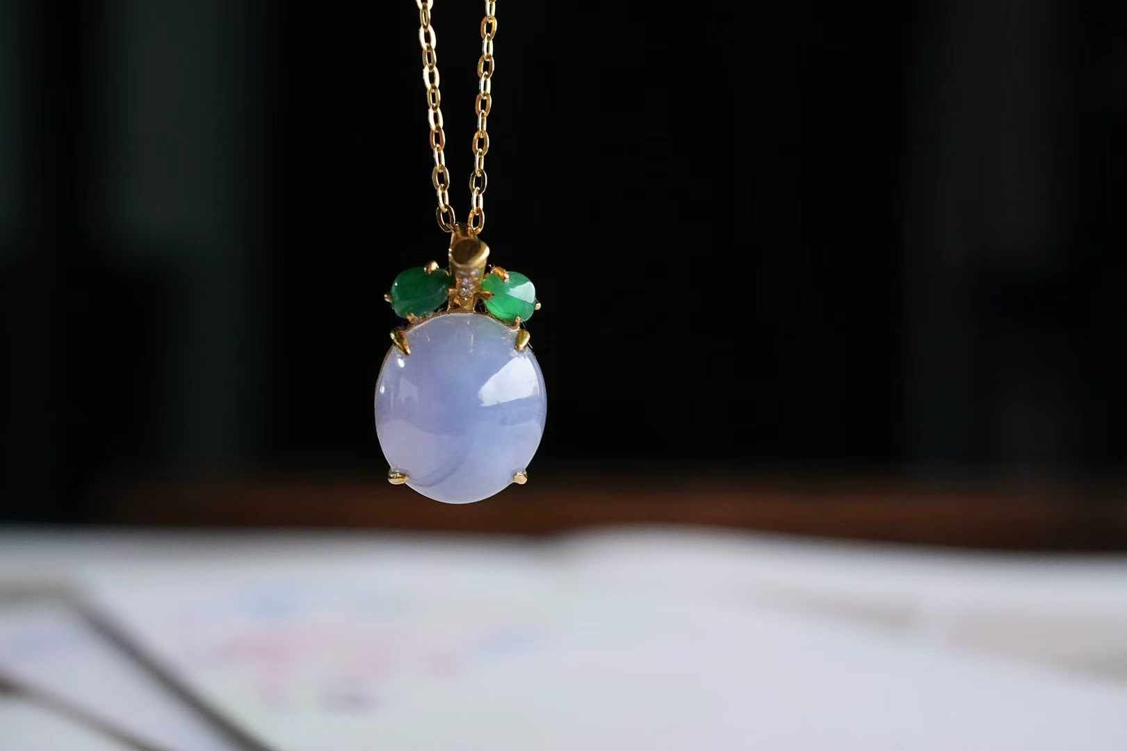 翡翠冰紫羅蘭蛋面吊墜,天然翡翠A玉, 緬甸玉, Jade, Jadeite