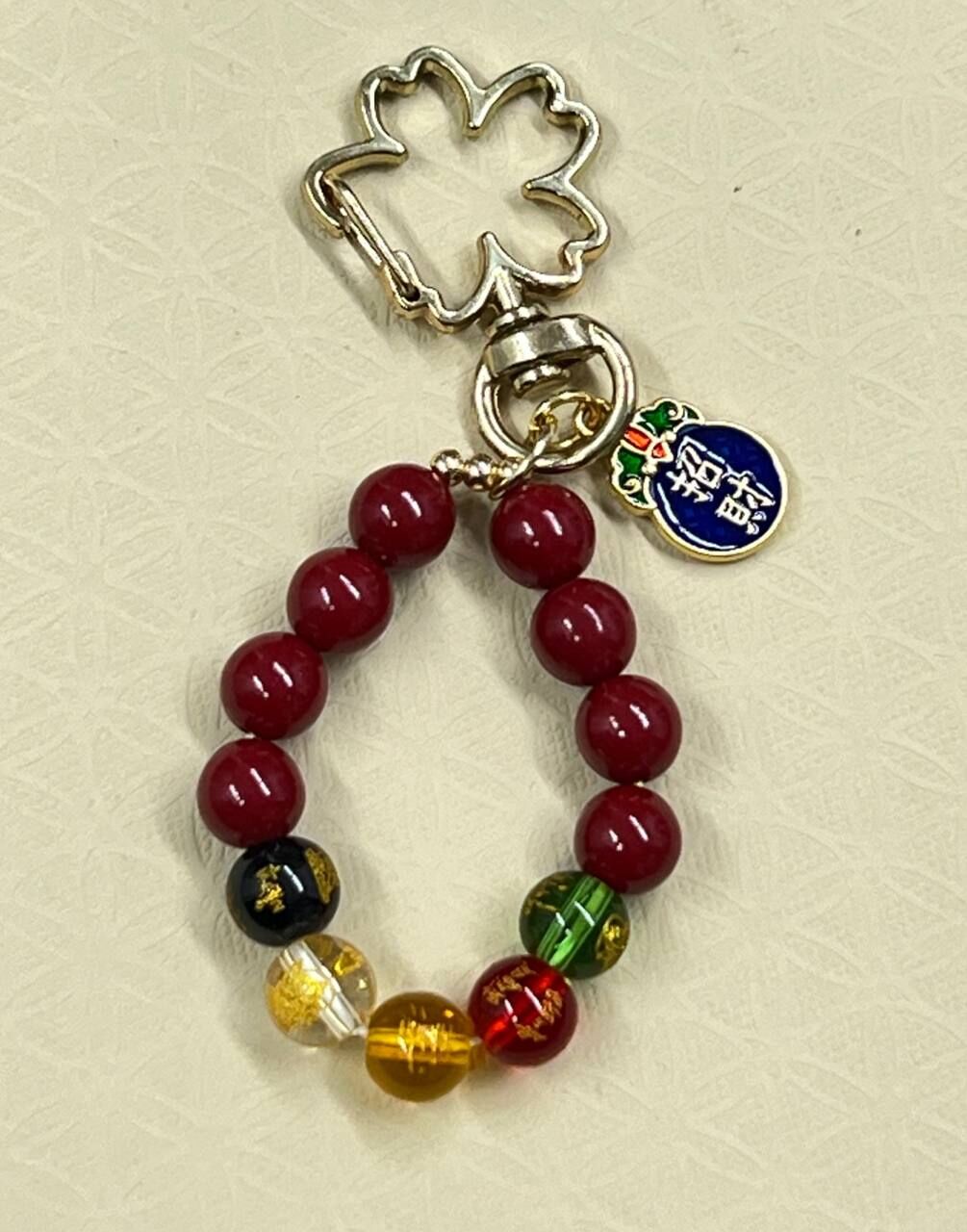 [S] GEMZ & CO ZBB WU LU CAI SHEN CINNABAR BAG CHARM, C52 (C52)