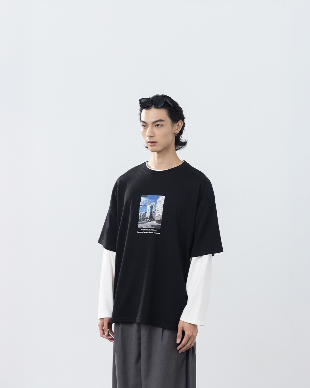 Men's City Print Casual Short-Sleeve Top  S/M/L/XL【01190338】in stock+pre-order