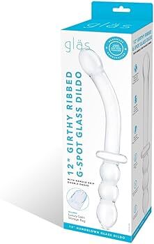 GLAS 12吋雙頭玻璃假陽具 透明