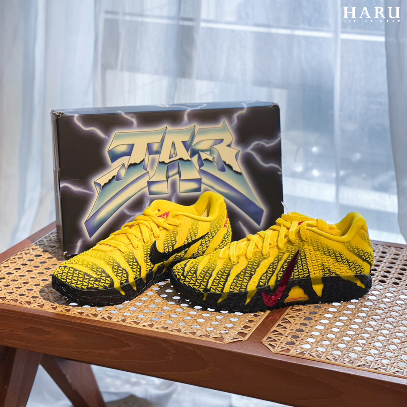 NIKE JA3 EP 李小龍 亮黃 紅勾 黃黑 抓痕 龍爭虎鬥 死亡遊戲 致敬 莫蘭特 實戰籃球鞋 HF2794-702
