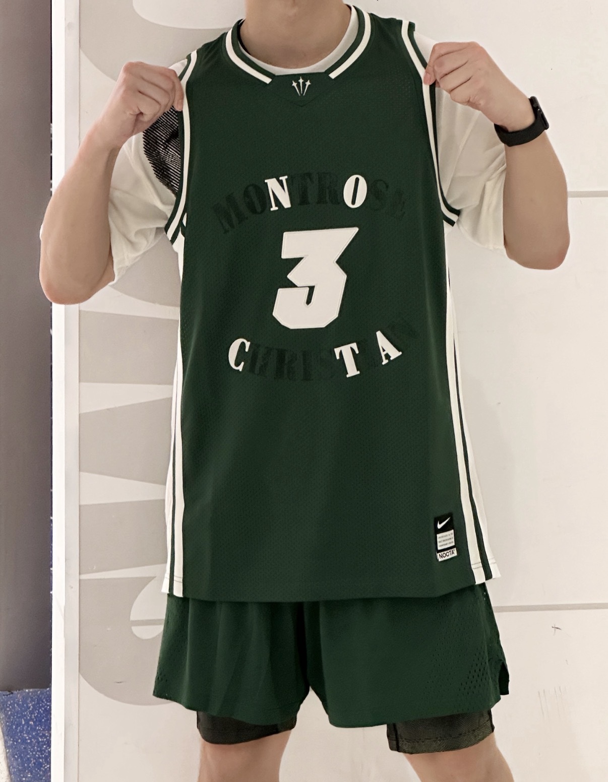 男款 NIKE KEVIN DURANT X NOCTA BASKETBALL JERSEY 'Montrose Christian' 綠色 KD 聯名款 網眼 運動 球衣【II0717-341】