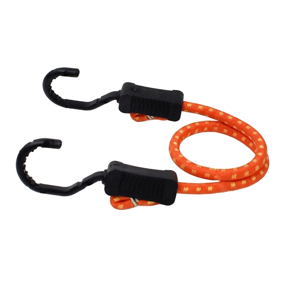 【SafeStraps】橘色可調式彈力綁帶 (51cm/2m/3m)｜鋼芯塑膠鉤｜防刮設計｜物流綁貨