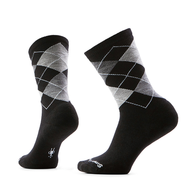 【Smartwool】日著 中長襪-鑽石稜格 黑色、自然白 / SW003107