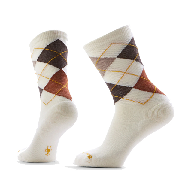 【Smartwool】日著 中長襪-鑽石稜格 黑色、自然白 / SW003107