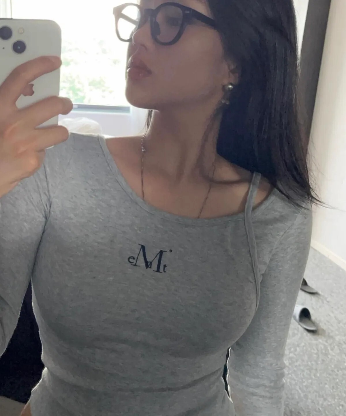 【OWN】Mucent 長袖 上衣 不規則 兩件式 疊穿 彈性 修身 單一尺寸 女款 黑色 白色 深藍 咖啡色 P00000MX