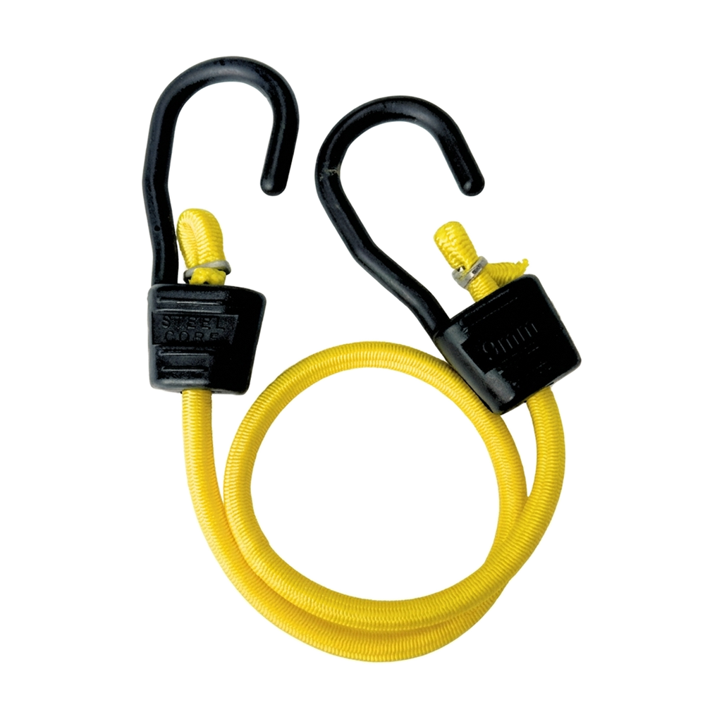 【SafeStraps】黃色彈力綁帶 (61cm)｜鋼芯塑膠鉤｜防刮設計｜高彈耐用｜機車綁帶