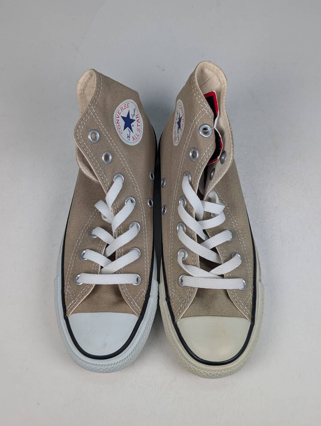 微瑕疵-左右腳鞋面色差 1CL128 22.5CM CONVERSE CANVAS ALL STAR 卡其 高統