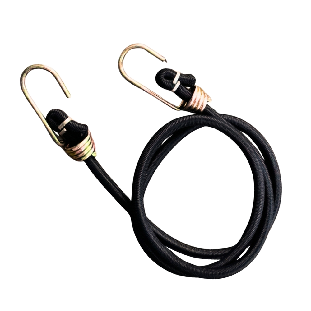 【SafeStraps】黑色彈力綁帶 (122cm)｜鋼製掛鉤｜高彈耐用｜機車載貨用